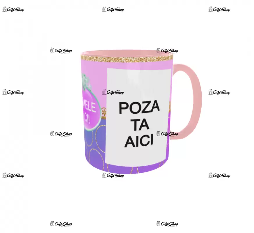 Rapunzel, model 1, cana din ceramica, 330ml, personalizata cu poza si text